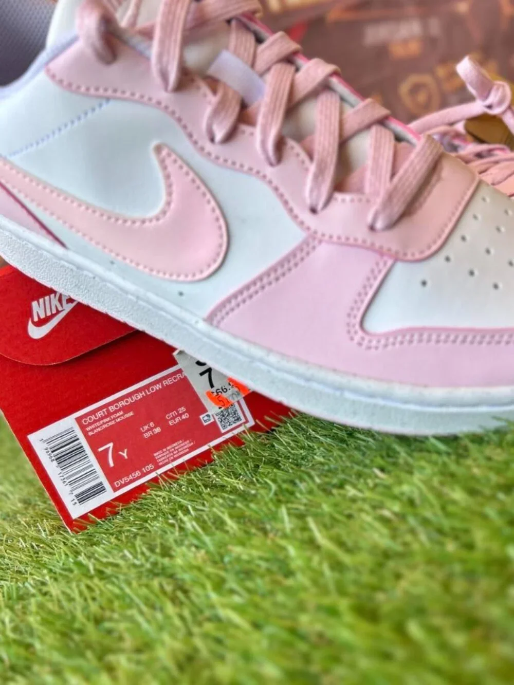 🌸 Nike Court Borough Low Recraft “White/Pink Foam” | Youth 7Y (Women’s 8.5) | B